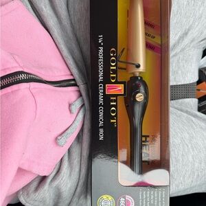 Professional Ceramic Conical Iron - Black and Gold